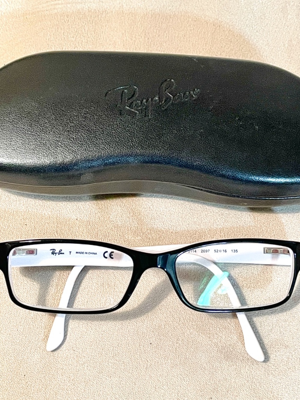 Ray-Ban Eyeglasses - Black White - RB 5114 2097 - 52-16-135 with Ray-Ban case